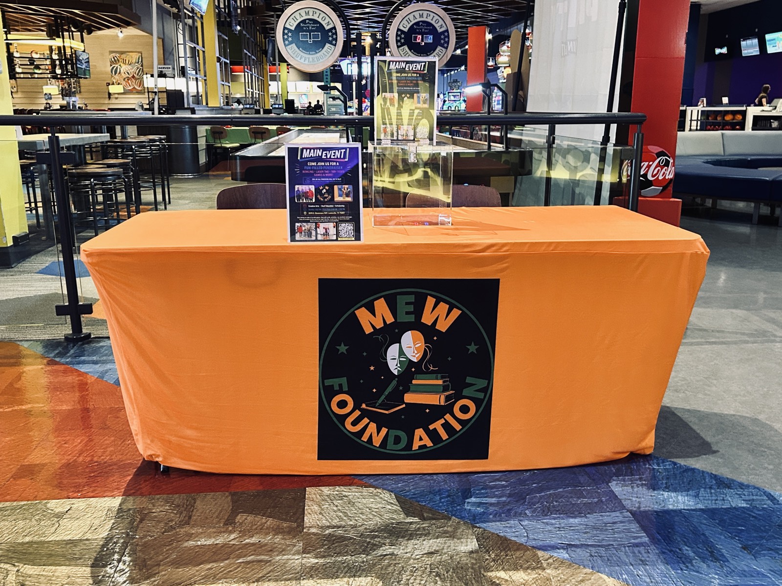 M.E.W. Foundation table at the Main Event fundraiser
